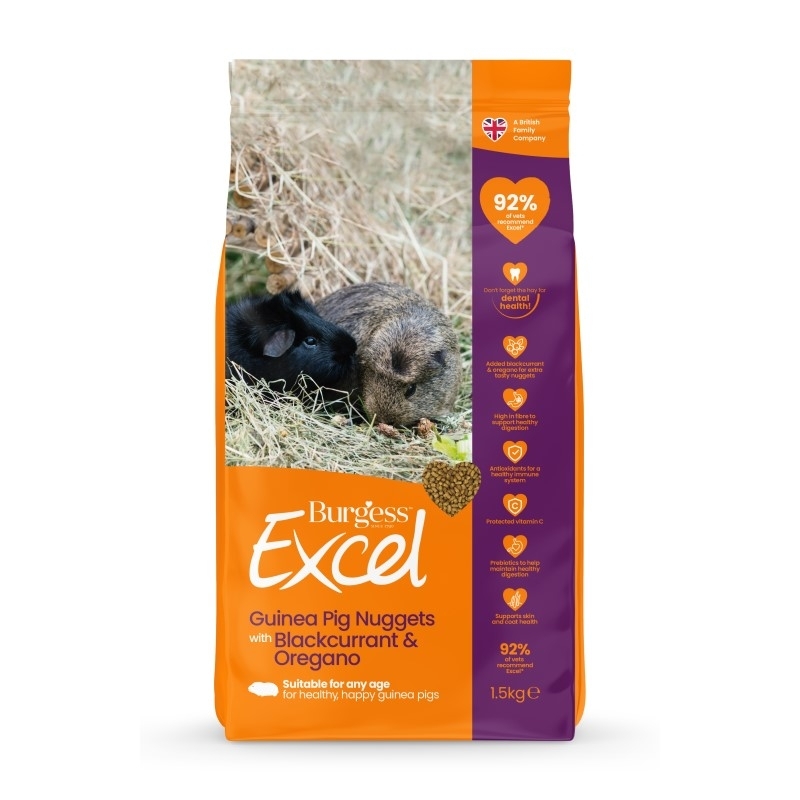 Burgess Excel 黑加倫子牛至 天竺鼠糧- 1.5kg